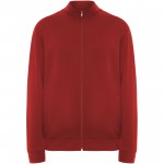 R64394I2-Ulan bluza unisex z zamkiem błyskawicznym na całej długości-Czerwony m