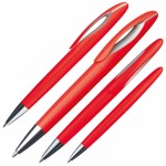 353905-Plastikowy długopis FAIRFIELD-Czerwony