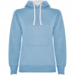 R10688D2-Urban damska bluza z kapturem-Sky blue / White m