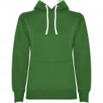 R10688E5-Urban damska bluza z kapturem-Kelly Green / White 2xl