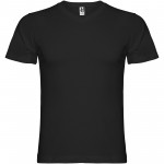 R65033O6-Samoyedo koszulka męska z krótkim rękawem i dekoltem w serek-Czarny 3xl