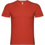R65034I1-Samoyedo koszulka męska z krótkim rękawem i dekoltem w serek-Czerwony s