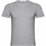 R65032U1-Samoyedo&nbsp;koszulka męska z kr&oacute;tkim rękawem i dekoltem w serek-Marl Grey s