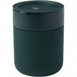 10080861-Java kubek ceramiczny z silikonową osłoną i plastikową pokrywką 330 ml-Zielony