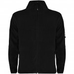 R11953O3-Luciane&nbsp;męska kurtka polarowa z zamkiem błyskawicznym na całej długości-Czarny l