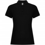 R66443O2-Pegaso Premium koszulka damska polo z kr&oacute;tkim rękawem-Czarny m