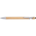 433213-Długopis bambusowy z touch pen NAIROBI-beżowy