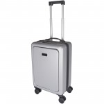 13008781-Rover Pro twarda walizka na kółkach z tworzyw sztucznych pochodzących z recyklingu z certyfikatem GRS o wysokości 51 cm i poj-Srebrny