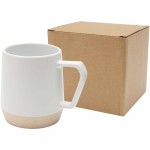 10085501-Dolce kubek ceramiczny o pojemności 300 ml z matowym wykończeniem-Biały