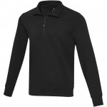 37546906-Tin sweter unisex Aware&trade; z materiał&oacute;w z recyklingu z zamkiem błyskawicznym na 1/4 długości-Czarny 3xl