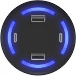 1PX11090-Inteligentna ładowarka SCX.design H11 do użytku domowego z podświetlanym logo-czarny