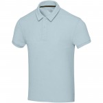 37544520-Koszulka polo Akoya, unisex, z materiału frotte z recyklingu-Cloud Blue xs