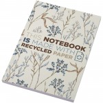 21024802-Notatnik A5 Novella Austen z miękkiej okładki z recyklingu, 100 kartek-Kość słoniowa
