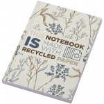 21026202-Notatnik A6 Novella Austen z miękkiej okładki z materiału z recyklingu, 100 kartek-Kość słoniowa