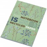 21026361-Notatnik A6 Novella Austen z miękką okładką z materiału z recyklingu, 50 kartek-Zielony