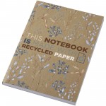 21026406-Notatnik A5 Novella Austen z miękką okładką z materiału z recyklingu, papier pakowy — 100 kartek-Piasek pustyni