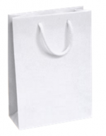 TR188225-Torba papierowa laminowana, druk full kolor, różne rozmiary-biały 18x22,5x8 cm