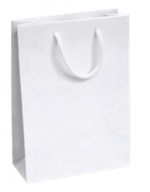 TR341024-Torba papierowa laminowana, druk full kolor, różne rozmiary-biały 34x24x10 cm