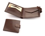 018M-GRA-Niewielki męski portfel skórzany Fancy-Granat
