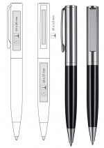 61110-CZA-Długopis Pax Ritter-czarny/srebrny