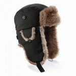 B346-BLA-L/XL-Czapka zimowa Urban Trapper-black L/XL