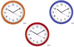 E01.2476-20-Zegar ścienny Akita-czerwony
