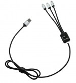 1PX00301-Kabel z podświetlonym logo 3w1 - SCX.design C17-czarny/niebieski