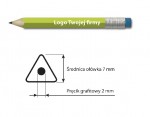ST-TR87G-Ołówek trójkątny 87 mm z gumką-mix&match
