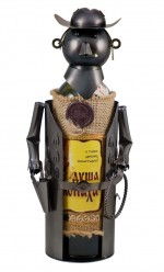 HNZW158-SRE-Metalowy stojak na butelkę Kowboj-Srebrny