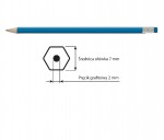 ST-S190G-Ołówek sześciokątny 190 mm z gumką-mix&match