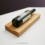 OOAR-CP-Leżący drewniany stojak na wino Arezzo-ciemny p&oacute;łmat