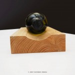 OOAR-CP-Leżący drewniany stojak na wino Arezzo-ciemny p&oacute;łmat