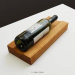 OOAR-CP-Leżący drewniany stojak na wino Arezzo-ciemny półmat