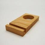 OOLG-CP-Drewniany wieszak na telefon Lugo-ciemny p&oacute;łmat