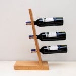 OOPR-CP-Drewniany stojak na trzy wina Parruta-ciemny półmat