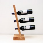 OORV-CP-Drewniany stojak na trzy wina Rivello-ciemny półmat