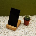 OOZV-CP-Dębowa podstawa do telefonu Zevio-ciemny p&oacute;łmat