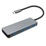 PMMA9071-Adapter 4-portowy USB-C na USB 3.0-szary