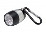 E1556-CZA-Latarka LED z karabińczykiem-czarny/srebrny