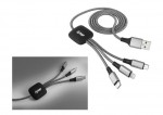 878-00.001-CZA-Wysokiej jakości kabel z podświetlanym logo-czarny/srebrny
