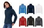 JW937-RED-L-Damski softshell Hooded B&C-red L
