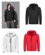ST5240-BLA-XXL-Softshell Active Softest Shell Hooded Stedman-Black XXL