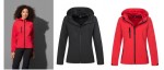 ST5340-RED-M-Damski Softshell Active Softest Shell Hooded Stedman-Red M